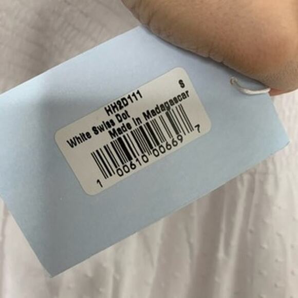 Hill House Home Athena Nap Dress Sheer White Swiss Dot Womens New Small - Picture 15 of 16